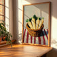 Parsnip – on Striped Tablecloth, Vegetable Wall Art, clean layout with no caption