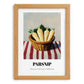 Parsnip – on Striped Tablecloth, Vegetable Wall Art, set in oak frame