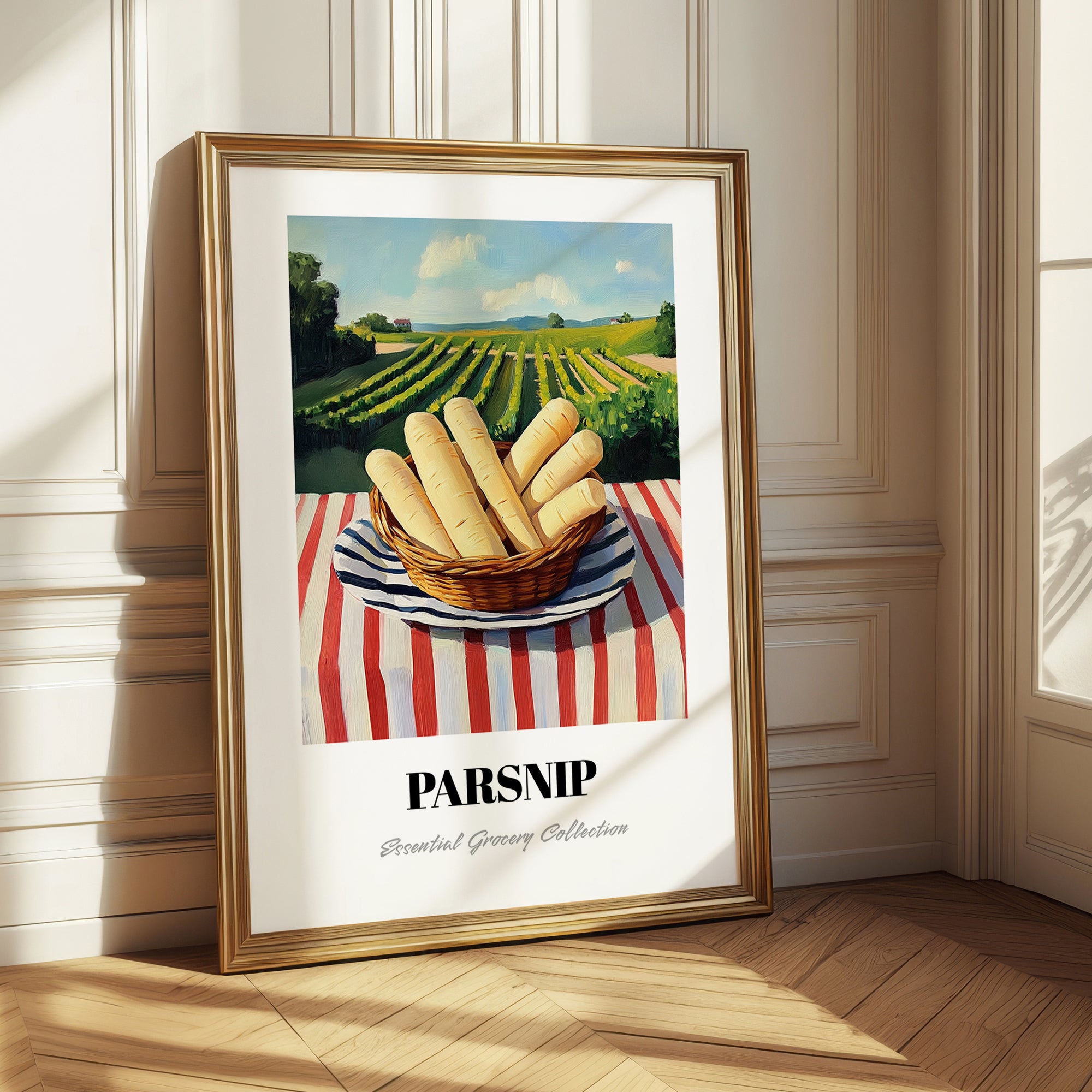 Parsnip – Valley Café Scene, Vegetable Painting