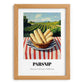 Parsnip – Valley Café Scene, Vegetable Painting, set in oak frame