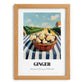 Ginger – Valley Café Scene, Vegetable Painting, set in oak frame