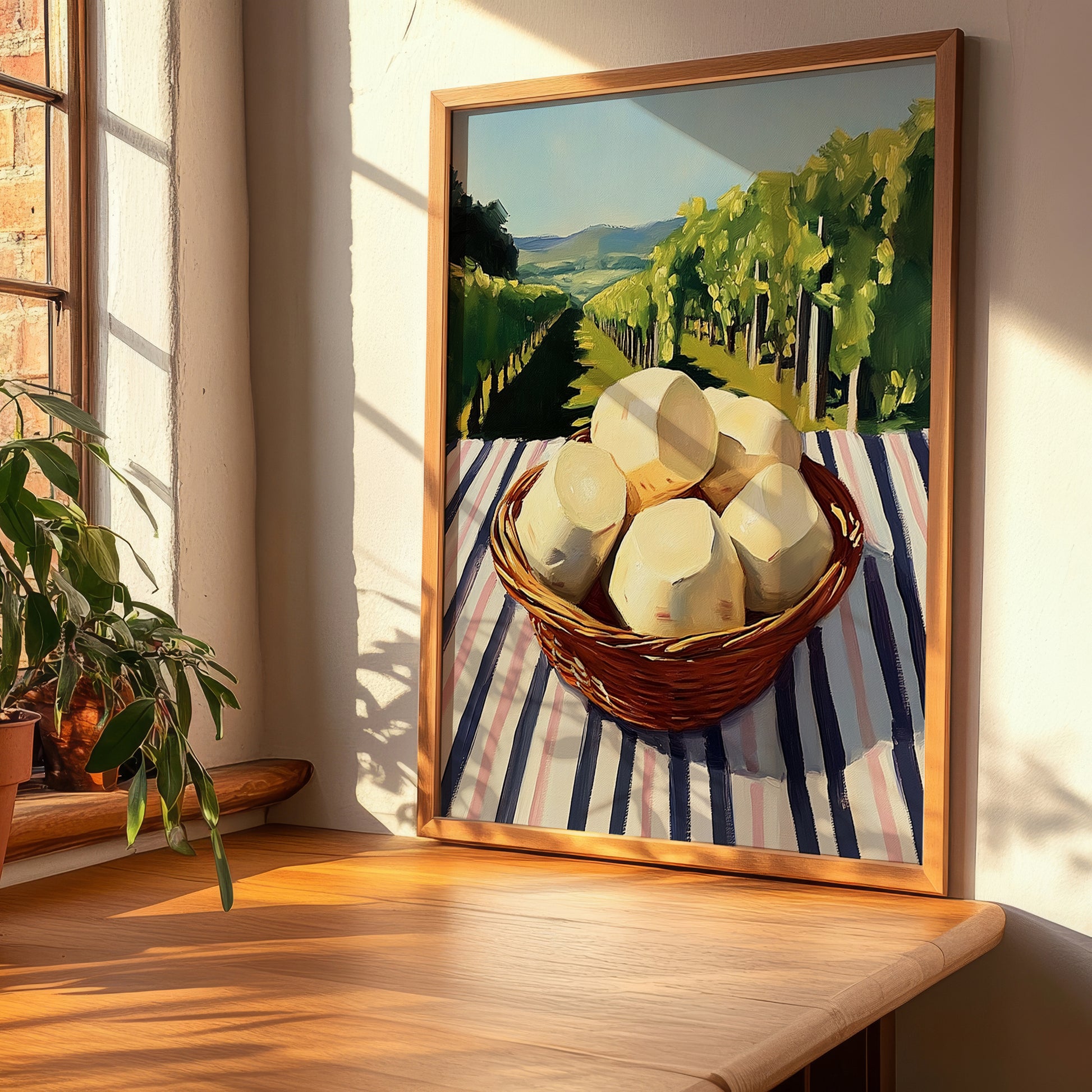 Jicama – Green Valley Landscape, Vegetable Poster, clean layout with no caption
