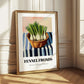 Fennel Fronds – on Striped Tablecloth, Fresh Herbs Still Life