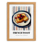 French Toast – on Striped Tablecloth, French Food Painting, set in oak frame
