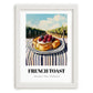 French Toast – Hillside Café View, French Food Painting, placed in minimal white frame