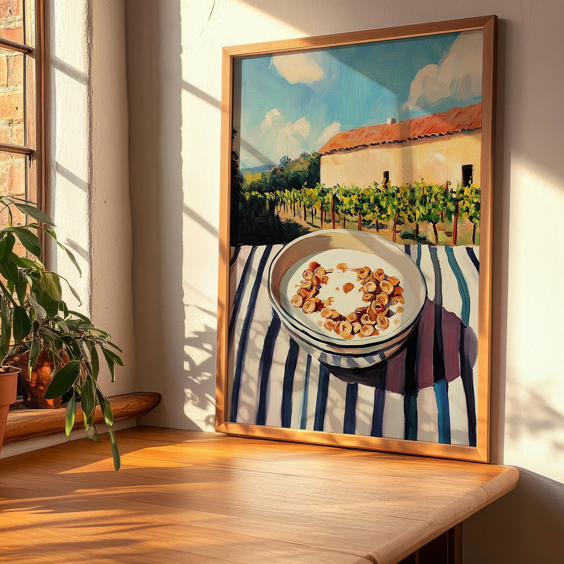 Cereal – Hillside Café View, American Food Wall Decor, clean layout with no caption
