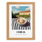 Cereal – Hillside Café View, American Food Wall Decor, set in oak frame