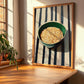 Oatmeal – on Striped Tablecloth, American Food Wall Poster, clean layout with no caption