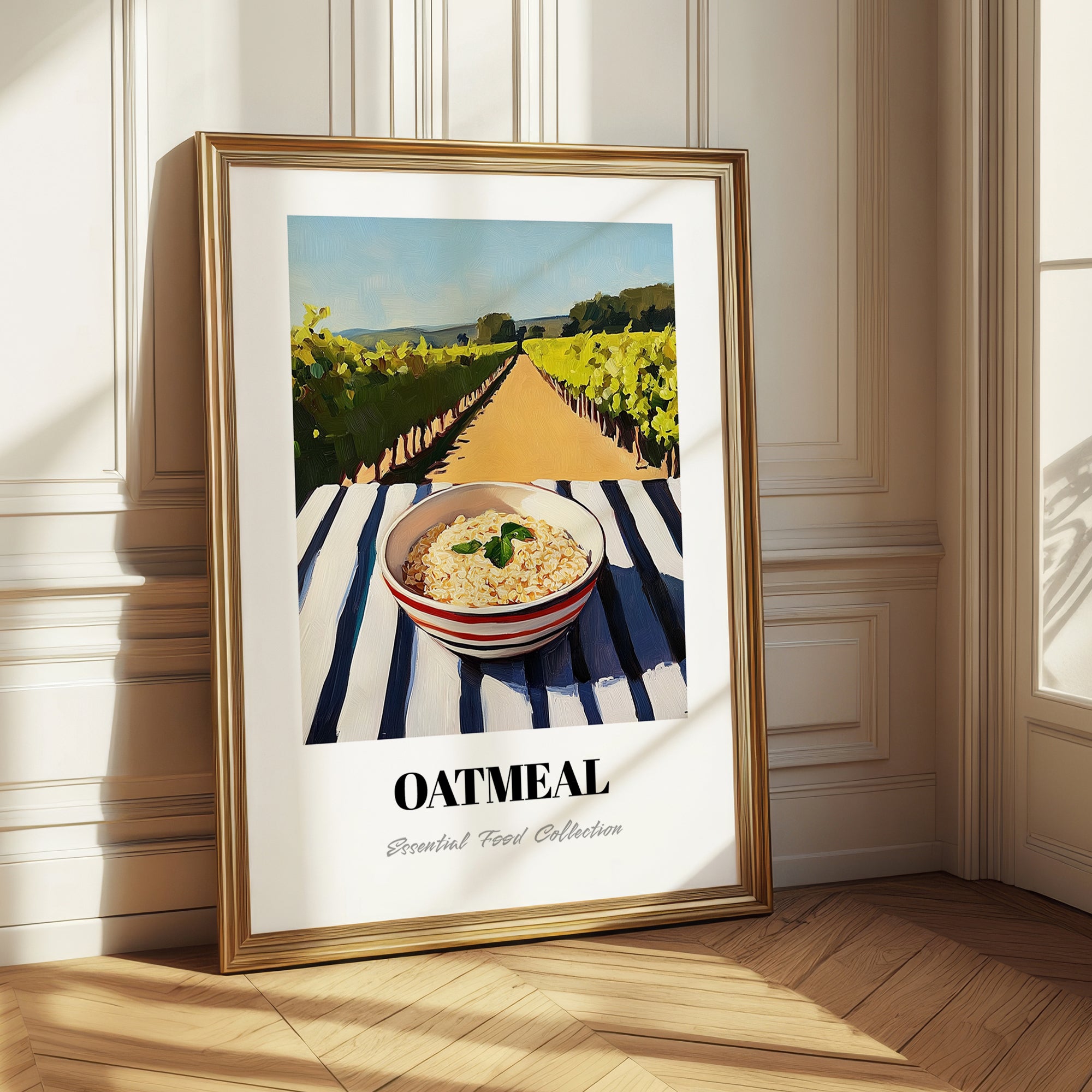 Oatmeal – Hilltop Table Scene, American Food Wall Art