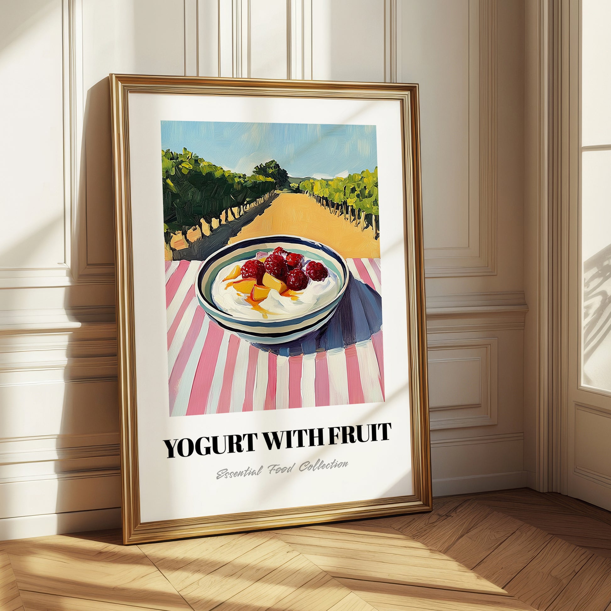 Yogurt With Fruit – Hillside Café View, Greek Food Wall Decor
