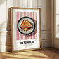 Sandwich – on Striped Tablecloth, British Food Still Life