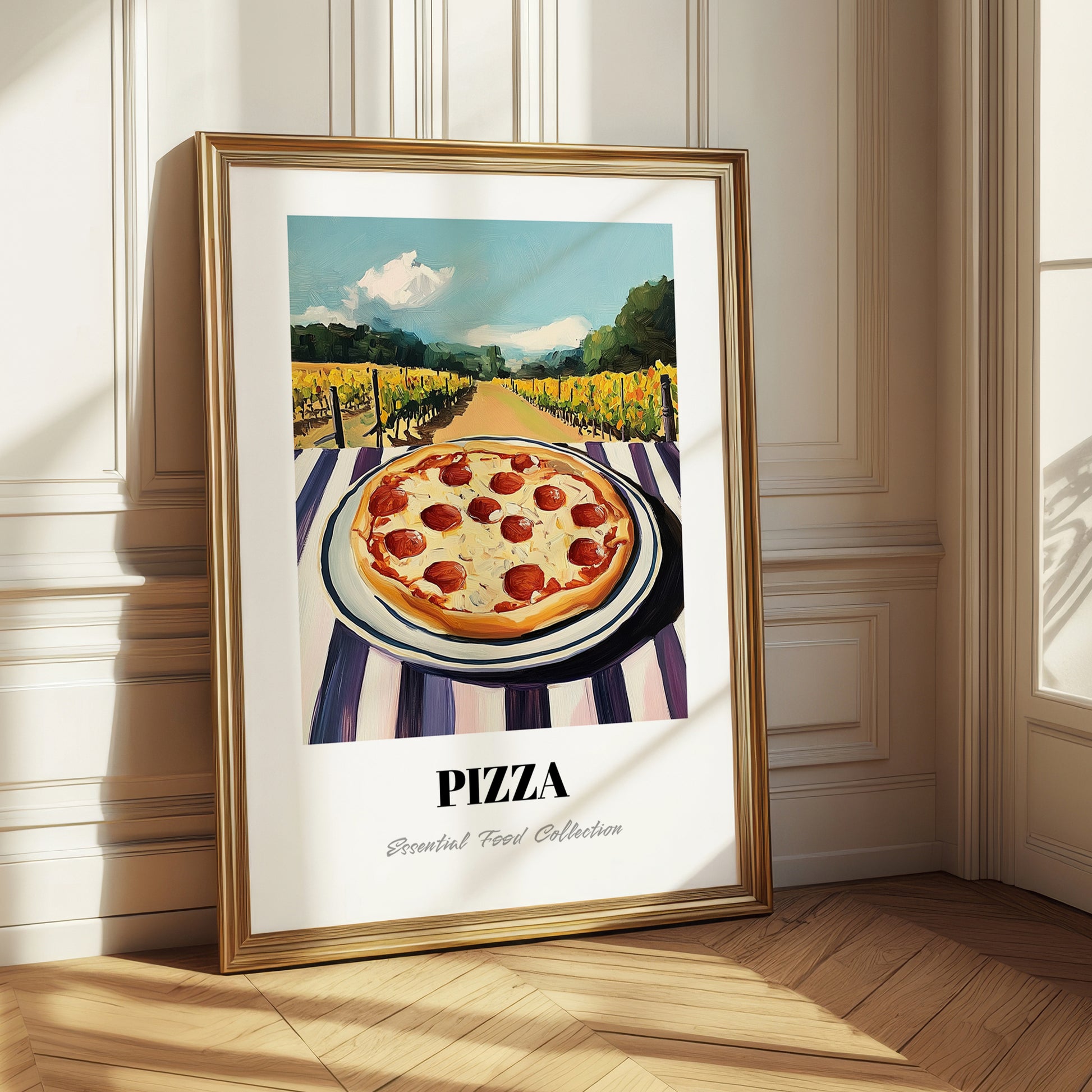 Pizza – Hillside Café View, Italian Pizza Wall Decor 