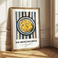 Macaroni And Cheese – on Striped Tablecloth, American Pasta Wall Decor 