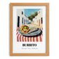 Burrito – White village Street Café Scene, Mexican Food Wall Art, set in oak frame