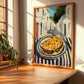 Quesadilla – White village Café on the Corner, Mexican Cheese Wall Art, clean layout with no caption