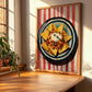 Nachos – on Striped Tablecloth, Mexican Cheese Wall Decor, clean layout with no caption