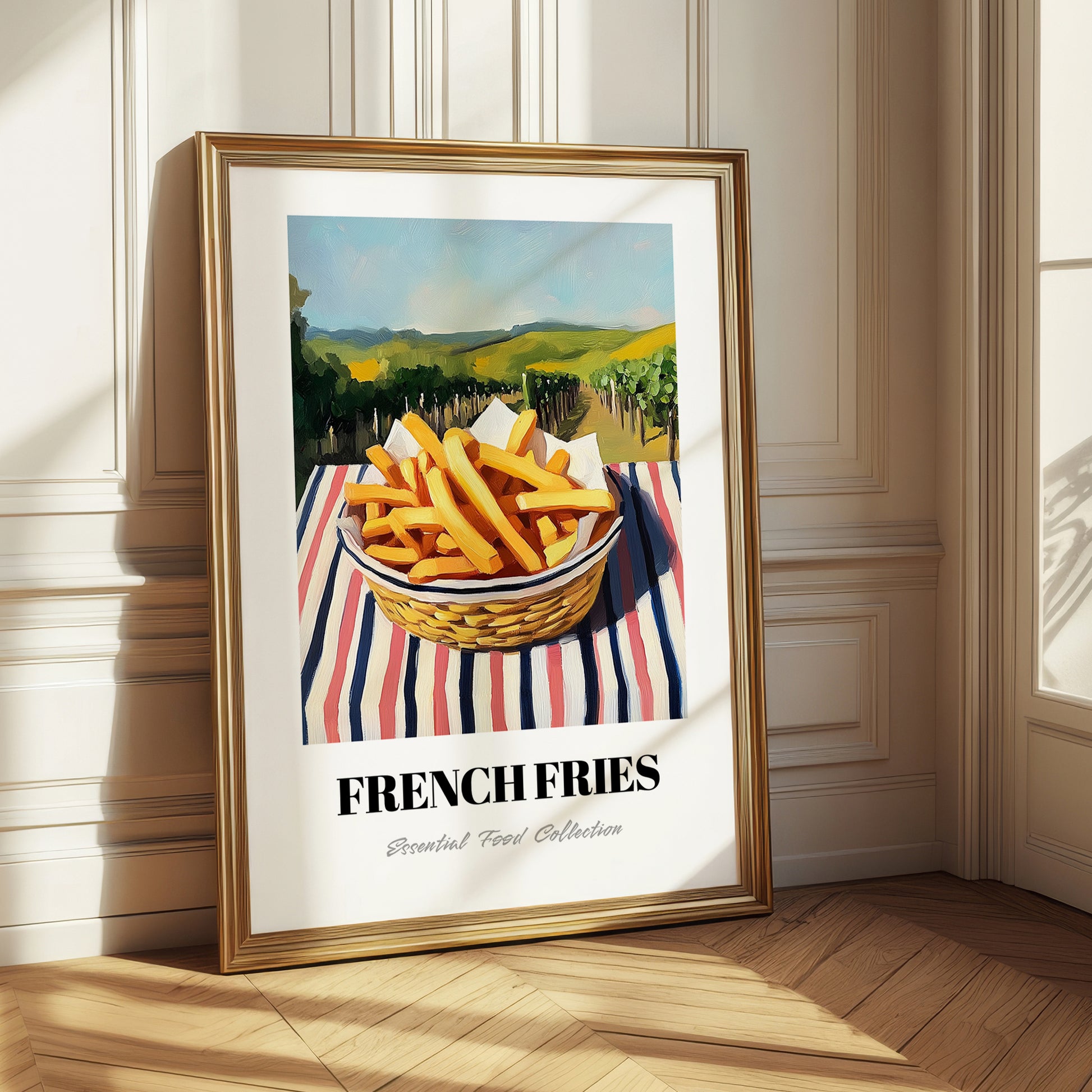 French Fries – Hillside Café View, American Food Still Life