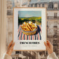 French Fries – Hillside Café View, American Food Still Life, styled in a charming Paris street view