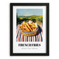 French Fries – Hillside Café View, American Food Still Life, in sleek black frame