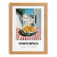 Onion Rings – White village Café on the Corner, American Food Wall Decor, set in oak frame