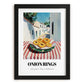 Onion Rings – White village Café on the Corner, American Food Wall Decor, in sleek black frame