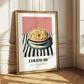 Coleslaw – on Striped Tablecloth, American Food Poster