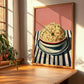 Coleslaw – on Striped Tablecloth, American Food Poster, clean layout with no caption