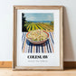 Coleslaw – Hillside Café View, American Food Wall Art, in wooden frame leaning on the floor