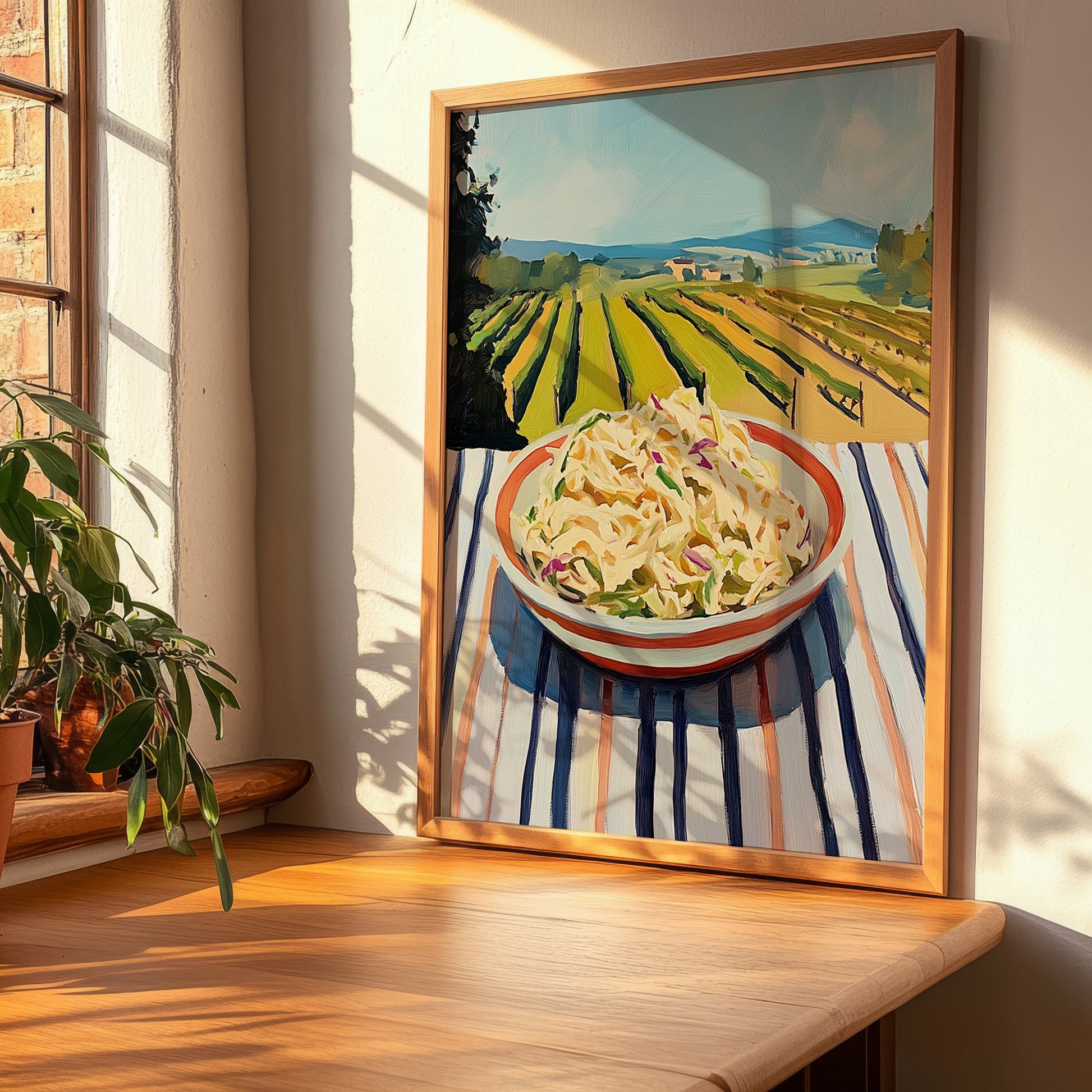 Coleslaw – Hillside Café View, American Food Wall Art, clean layout with no caption
