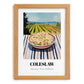 Coleslaw – Hillside Café View, American Food Wall Art, set in oak frame