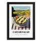 Caesar Salad – Hilltop Café Scene, American Food Art, in sleek black frame