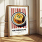 Shepherd’s Pie – on Striped Tablecloth, British Food Poster