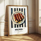 BBQ Ribs – on Striped Tablecloth, American Bbq Still Life 