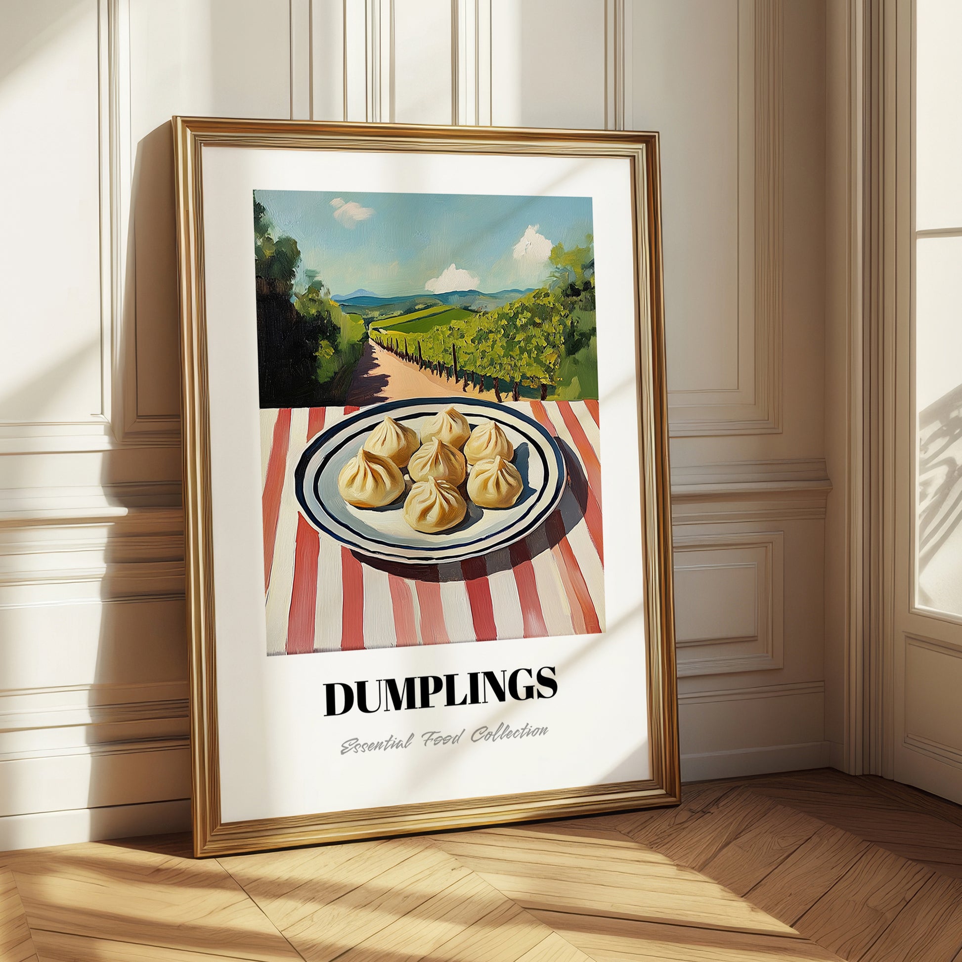 Dumplings – Hilltop Table Scene, Chinese Food Art