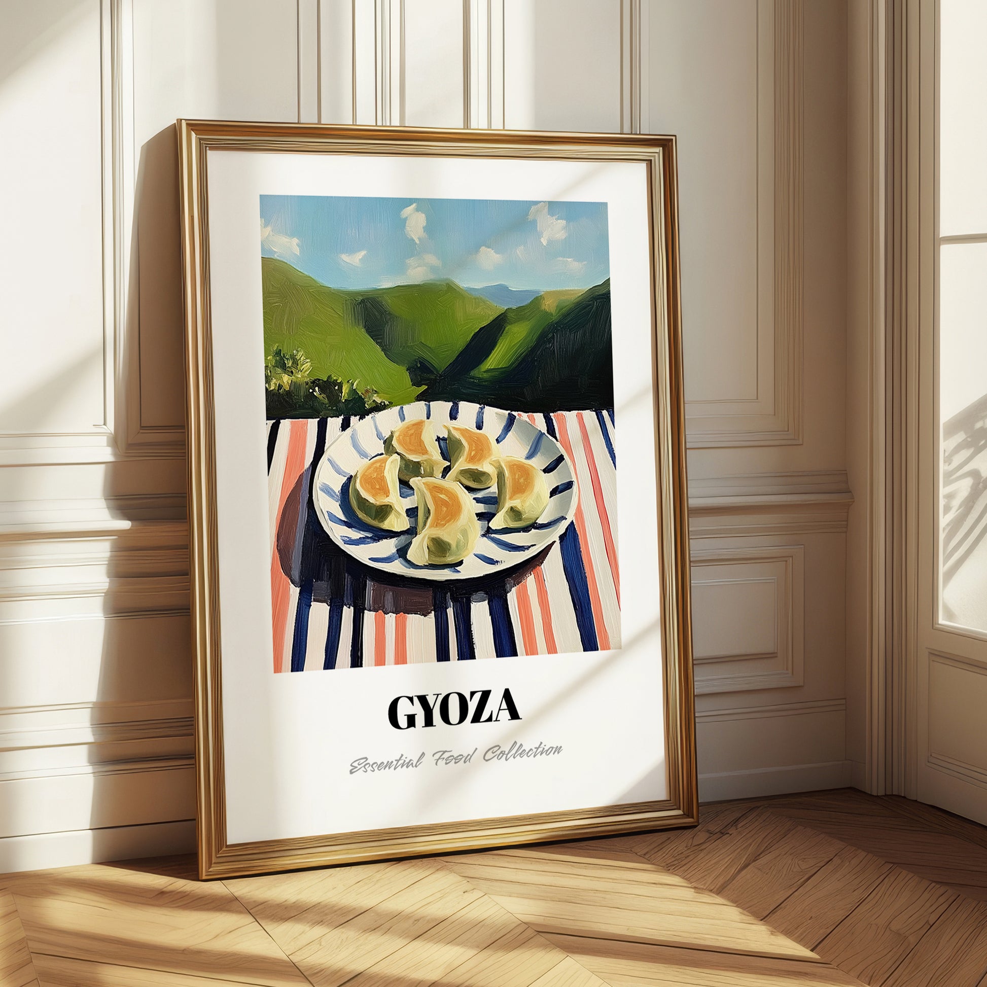 Gyoza – Hilltop Café Scene, Japanese Food Wall Decor