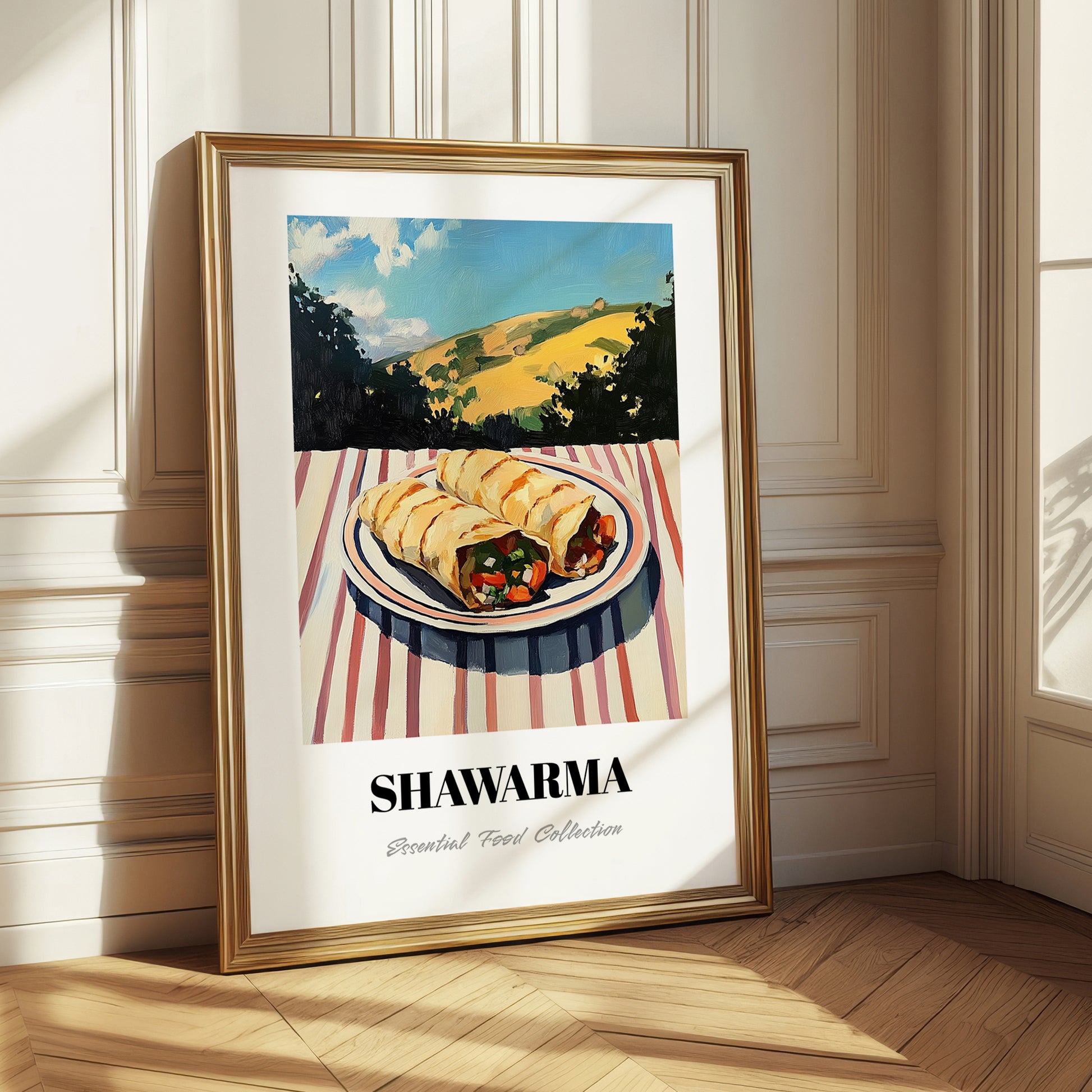 Shawarma – Hilltop Café Scene, Middle Food Wall Art