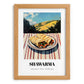 Shawarma – Hilltop Café Scene, Middle Food Wall Art, set in oak frame