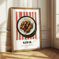 Kebab – on Striped Tablecloth, Turkish Food Painting
