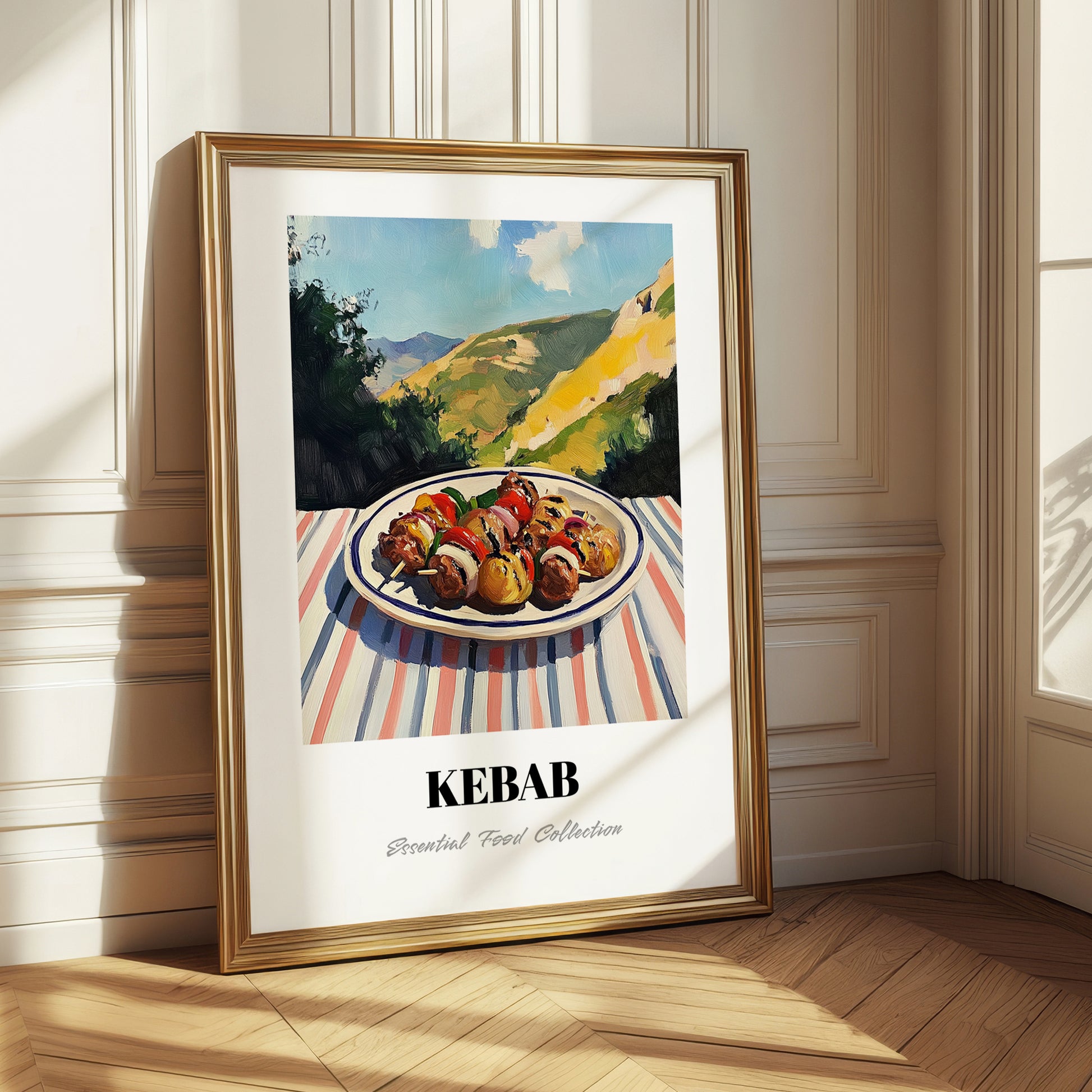 Kebab – Hilltop Table Scene, Turkish Food Poster