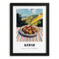 Kebab – Hilltop Table Scene, Turkish Food Poster, in sleek black frame