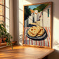 Pita Bread – White village Café on the Corner, Greek Food Illustration, clean layout with no caption