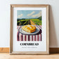 Cornbread – Hilltop Table Scene, American Pastry Poster, in wooden frame leaning on the floor