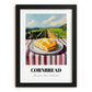 Cornbread – Hilltop Table Scene, American Pastry Poster, in sleek black frame