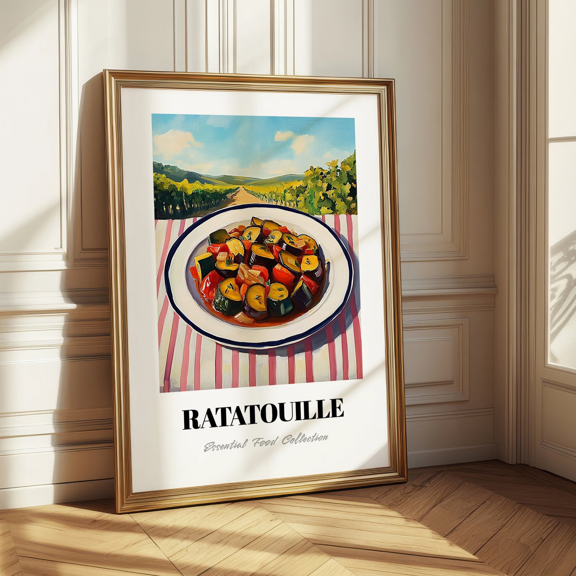 Ratatouille – Hilltop Table Scene, French Food Poster