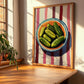 Pickles – on Striped Tablecloth, American Bbq Wall Art, clean layout with no caption