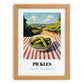 Pickles – Hilltop Table Scene, American Food Illustration, set in oak frame