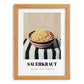 Sauerkraut – on Striped Tablecloth, German Food Still Life, set in oak frame