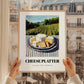 Cheese Platter – Hillside Café View, French Cheese Wall Decor, styled in a charming Paris street view