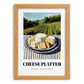 Cheese Platter – Hillside Café View, French Cheese Wall Decor, set in oak frame