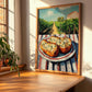 Garlic Bread – Hillside Café View, Italian Food Wall Decor, clean layout with no caption